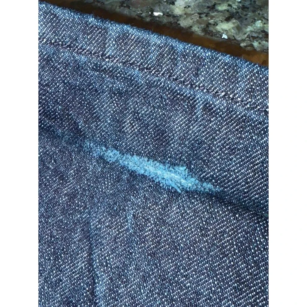 Levis 501 Original Fit Jeans Mens 38x34 Dark Wash Indigo Blue Button Fly Denim